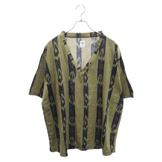 SOUTH2 WEST8 サウス2ウエスト8 S/S V Neck Shirt - Ikat Stripe ショートスリーブVネックシャツ IN850(シャツ)