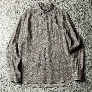 【グッドレギュラー】ペイズリー　総柄　リネンL/Sデザインシャツ　日本製