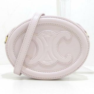 celine - CELINE(セリーヌ) ショルダーバッグ美品  クロスボディ オーバルパース キュイル トリオンフ 10I703DPQ ライトピンク ミニバッグ スムースカーフスキン