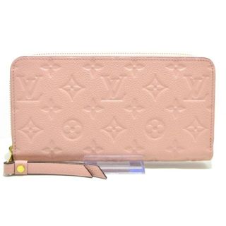 ルイヴィトン(LOUIS VUITTON)のLOUIS VUITTON(ルイヴィトン) 長財布 モノグラム・アンプラント美品  ジッピー・ウォレット M64090 ローズプードル モノグラム・アンプラント レザー(財布)