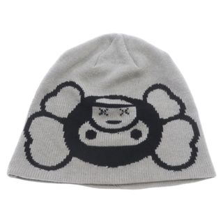 アベイシングエイプ(A BATHING APE)のA BATHING APE アベイシングエイプ ×KAWS カウズ MILO マイロ ニットキャップ ビーニー ニット帽 グレー(ニット帽/ビーニー)