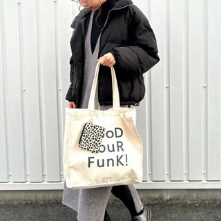 帆布トートバッグ　キャンバストートバッグ　推し活　イベント　アイボリー/ブラック(トートバッグ)