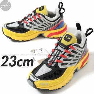 サロモン(SALOMON)の23cm 新品 SALOMON ACS PRO サロモン スニーカー 黒 黄 赤(スニーカー)