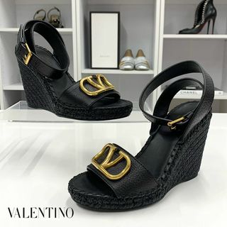 ヴァレンティノ(VALENTINO)の9780 ヴァレンティノ V金具 エスパドリーユ ウェッジソール サンダル(サンダル)