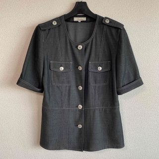 レリアン(leilian)のレリアン トップス カットソー LEILIAN 9 春夏 グレー DMW(カットソー(半袖/袖なし))