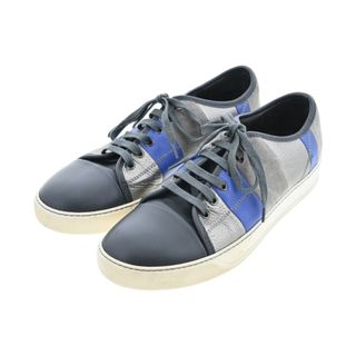 ランバン(LANVIN)のLANVIN スニーカー UK7(25.5cm位) グレーxシルバーx青 【古着】【中古】(スニーカー)