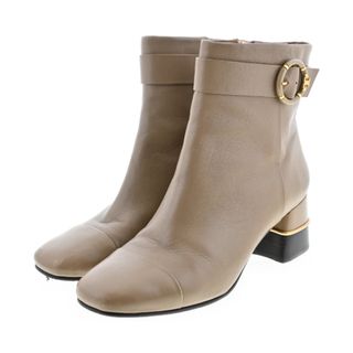 トリーバーチ(Tory Burch)のTORY BURCH トリーバーチ ブーツ US7(24cm位) ベージュ 【古着】【中古】(ブーツ)