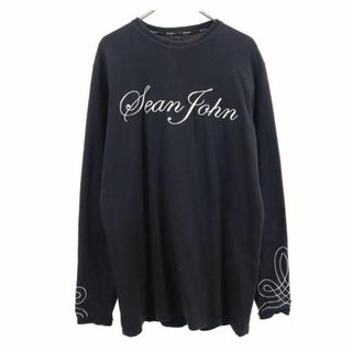 ショーンジョン(Sean John)のショーンジョン 長袖 Tシャツ L ブラック系 Sean John ロンT メンズ(Tシャツ/カットソー(七分/長袖))