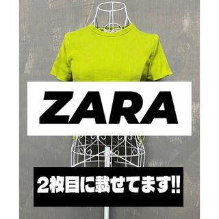 ザラ(ZARA)のZARA 美品 import好きな方に サイドレースアップリブ(Tシャツ(半袖/袖なし))