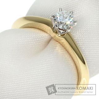 ティファニー(Tiffany & Co.)のTIFFANY&Co. ソリティア ダイヤモンド リング・指輪 K18YG PT950 レディース(リング(指輪))