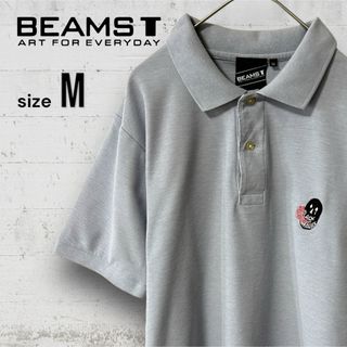 ビームスティー(BEAMS T)の美品 ビームスティー メンズ 半袖 ポロシャツ M グレー BEAMS 送料無料(ポロシャツ)