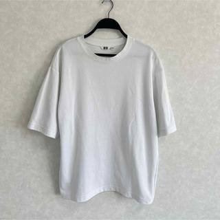 ユニクロ(UNIQLO)のUNIQLO エアリズムコットンオーバーサイズTシャツ(5分袖)(Tシャツ/カットソー(半袖/袖なし))