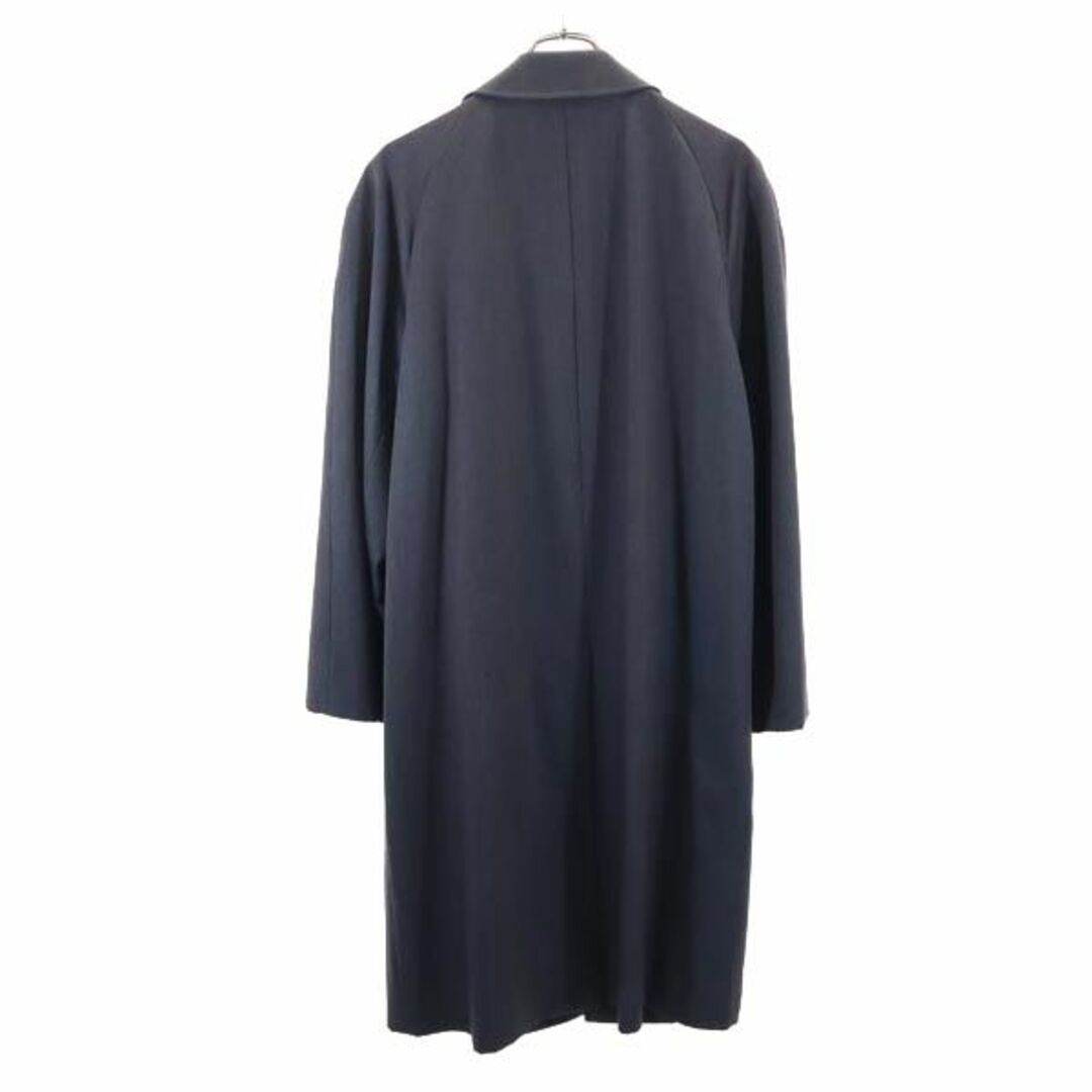 極美品 LANVIN ON BLUE ウール ステンカラーコート ブラック 48 極美品 LANVIN ON BLUE ウール ステンカラーコート ブラック 48