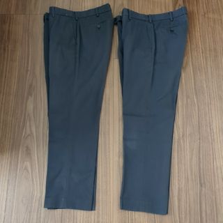 ユニクロ(UNIQLO)のUNIQLO ユニクロ PANTS パンツ スラックス ビジネス２枚 紺色 ビジ(スラックス)