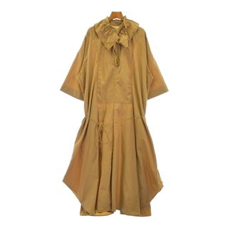 ジルサンダー(Jil Sander)のJIL SANDER ジルサンダー ワンピース 32(XXS位) ベージュ 【古着】【中古】(ひざ丈ワンピース)