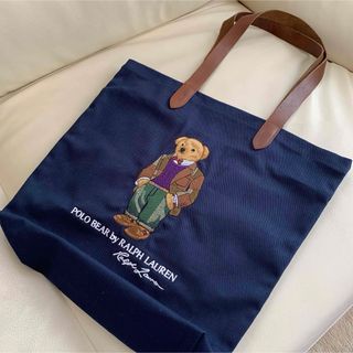 ポロラルフローレン(POLO RALPH LAUREN)の新品　ポロラルフローレン　ポロベア刺繍トートバッグ　ショルダー　ネイビー(トートバッグ)