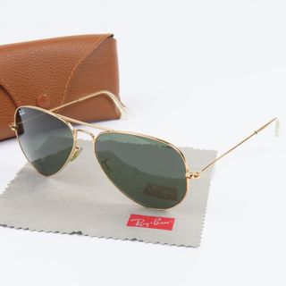 レイバン(Ray-Ban)の極美品 Ray-Ban レイバン アイウェア アビエーター ラージメタル ティアドロップ 58□14 サングラス メタル ゴールド【中古】(サングラス/メガネ)