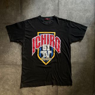 90s イチローtシャツ ブラック ノベルティ オリックスブルーウェーブ MLB(Tシャツ/カットソー(半袖/袖なし))