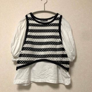 美品　ZARA 半袖トップス　Mサイズ