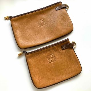 LOEWE - LOEWE　ロエベ　ポーチ　バッグ　革　レザー　キャメル　ブラウン