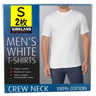 コストコ　カークランド　メンズ　ホワイトTシャツ Sサイズ　2枚(Tシャツ/カットソー(半袖/袖なし))