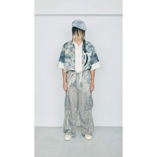 <HEōS> Burn Out Printing Cargo Pants(スラックス)