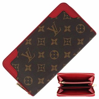 ルイヴィトン(LOUIS VUITTON)のルイヴィトン ジッピーウォレット レティーロ モノグラム カーフレザー ブラウン レッド 赤 レディース サイフ ラウンドファスナー財布 新品 1439(財布)