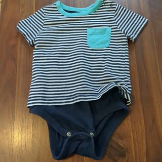 ベビーギャップ(babyGAP)のロンパース　半袖　ボーダー　ベビーギャップ(ロンパース)