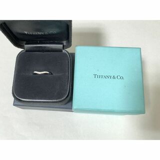 ティファニー(Tiffany & Co.)の☆仕上済☆ ティファニー Pt950 カーブドバンド ダイヤリング 9P(リング(指輪))