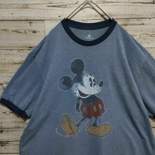 ディズニー(Disney)の【664】90sUSA古着ヴィンテージDisneyミッキーマウスリンガーTシャツ(Tシャツ/カットソー(半袖/袖なし))