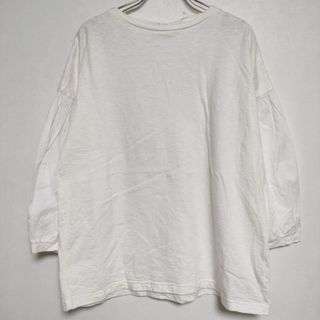 A.U.G. relaxing オーグリラクシング 切替  長袖Ｔシャツ カットソー ロンＴ オフホワイト レディース【中古】4-0522M∞(Tシャツ(長袖/七分))