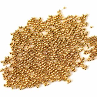 高品質 メタル ブリオン ゴールド 1mm ４ｇ（約1000粒）(デコパーツ)