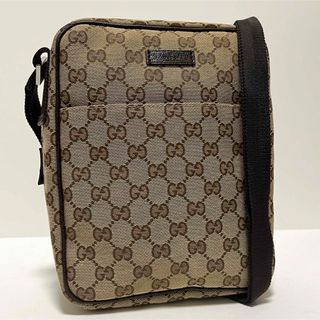 グッチ(Gucci)の790✨極美品✨グッチ ショルダーバッグ GGキャンバス×レザー 斜め掛け(ショルダーバッグ)