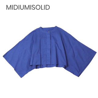 ミディウミ(MidiUmi)のMIDIUMISOLID スタンドカラー ワイドスリーブ ショート シャツ(シャツ/ブラウス(長袖/七分))
