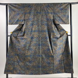 紬 身丈150.5cm 裄丈62.5cm 正絹 秀品 【中古】(着物)