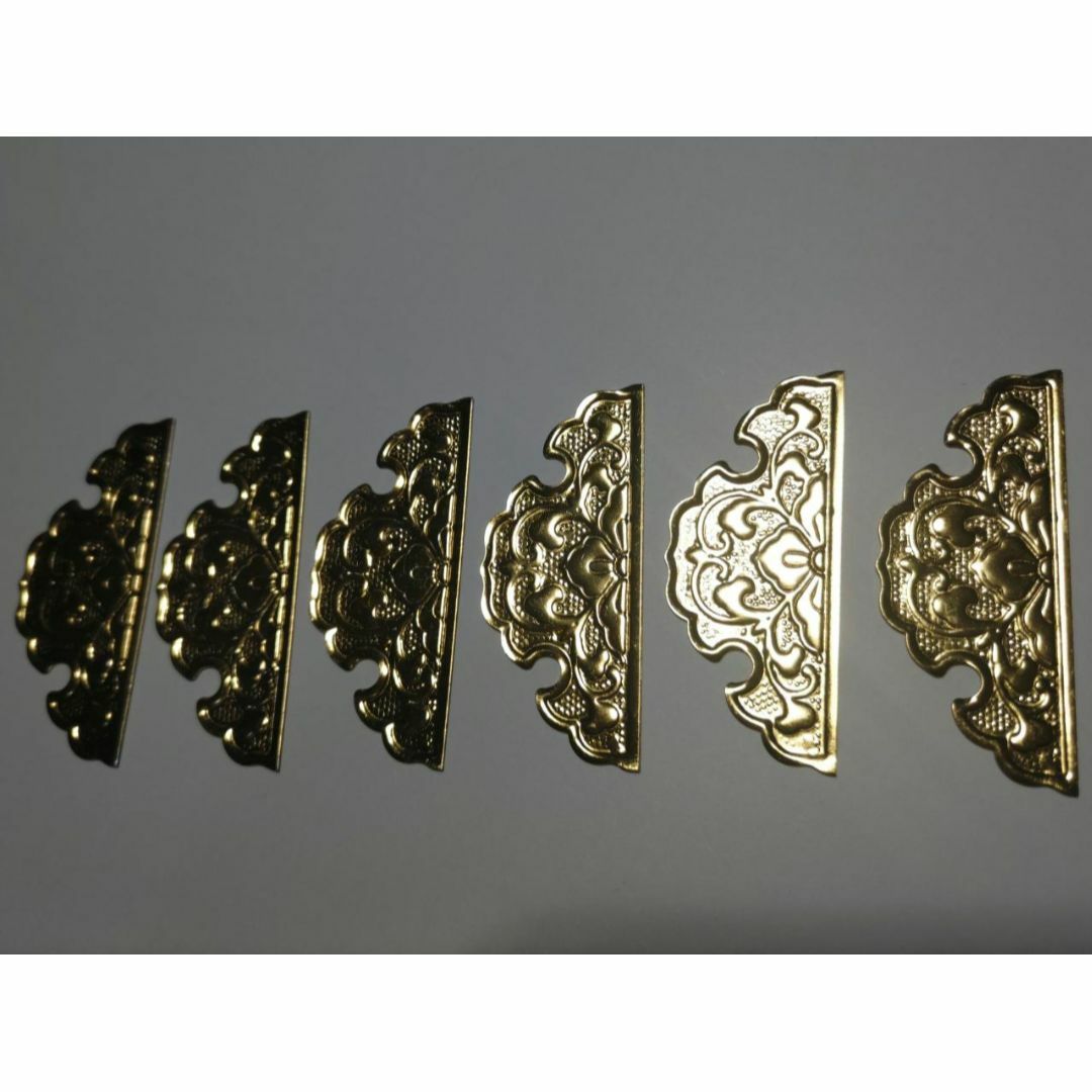 50mmx 6枚【唐草真鍮金具】 仏具、神殿、神輿、神棚、山車 50mmx 6枚【唐草真鍮金具】 仏具、神殿、神輿、神棚、山車