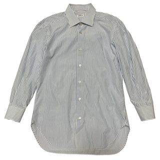 キトン(KITON)のKiton キートン カッタウェイシャツ ストライプ ブルー 40 イタリア製(シャツ)