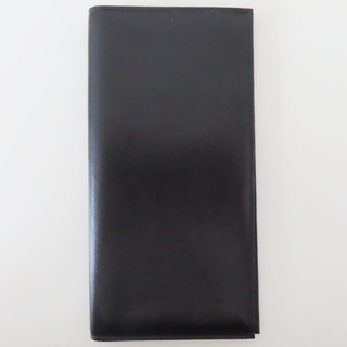 オメガ(OMEGA)のM06 OMEGA オメガ レザー 二つ折り 長札入れ ブラック(折り財布)