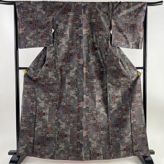 紬 身丈165cm 裄丈66.5cm 正絹 美品 名品 【中古】(着物)