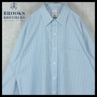 ブルックスブラザース(Brooks Brothers)の【美品】ブルックスブラザーズ ワイシャツ チェック柄 ノンアイロン 爽やか(シャツ)