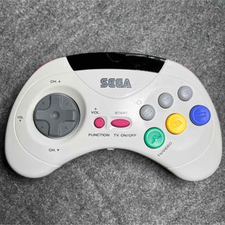 セガ(SEGA)の動作未確認 SS セガサターン HSS-0126 コードレスパッド 白 ホワイト(家庭用ゲーム機本体)