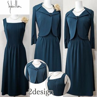 シビラ(Sybilla)の⁑【訳あり美品】シビラ　セレモニースーツ　トリアセテート混　深いグリーン(スーツ)