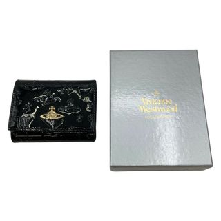 ヴィヴィアンウエストウッド(Vivienne Westwood)の◎◎Vivienne Westwood ヴィヴィアン・ウエストウッド 3つ折り財布 エナメル がま口 13VV110 ブラック(財布)