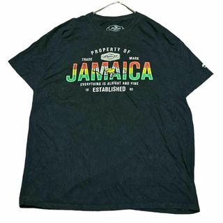 Pier27 半袖Tシャツ JAMAICA ブラック US古着 av9(Tシャツ/カットソー(半袖/袖なし))