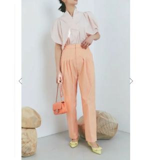 ユナイテッドアローズ(UNITED ARROWS)のseventenbymihokawahito ハイウエストピンタックパンツ(シャ(その他)