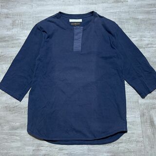 UNUSED - UNUSED アンユーズド ヘンリーネックTシャツ ネイビー 4 ロンT 紺色