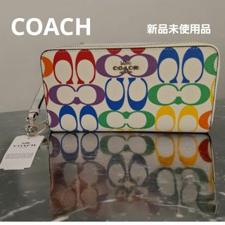 コーチ(COACH)のCOACH　コーチ　 長財布 シグネチャー ラウンドファスナー C4537(財布)
