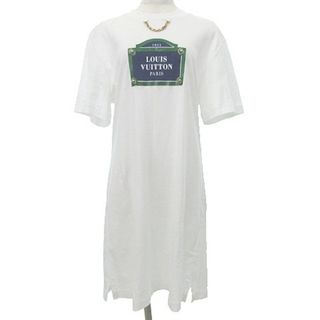 LOUIS VUITTON - ルイヴィトン 23AW LV ストリートサイン Tシャツ ワンピース M 白