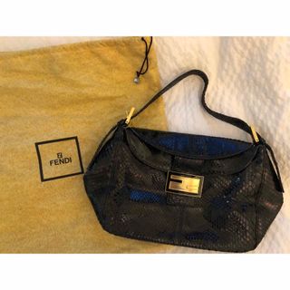 FENDI - FENDI フェンディ　マンマ　バゲット　パイソン　黒　エキゾチックレザー