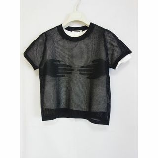 ロンハーマン(Ron Herman)の24SS 新品 ンニット NKNIT 手ブラメッシュニットトップス① 黒(ニット/セーター)